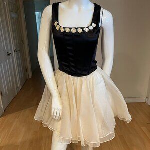 VINTAGE 90'S BETSEY JOHNSON CORSET DRESS WITH TUTU SKIRT SZ L LARGE
